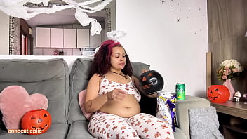 Plump Ebony Halloween Flick Fest Filled With Farts And Burps