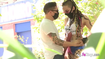 Cosplayer Takes The Dare: Teasing Strangers On The Sidewalk