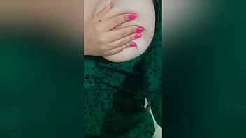 Sultry Vixen In Emerald Silk Teases Her Swollen Peaks To A Lavish Climax