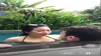Sultry Indonesian Poolside Live Stream Turns Steamy With Raw Aquatic Fucking