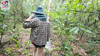Desperate Thai Beauty Searches For Mushrooms Deep In The Woods, Aching To Relieve Her Full Bladder