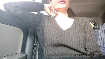 Desi Cutie Gets Her Fingers Licked And Gives A Sloppy Handjob In The Car