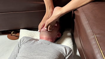 Sole-slathered Face: Asian Mistress Crushes Her Husband Underfoot