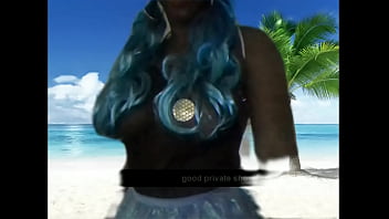 Sugary Sweet Cosplay Room: Beach Mermaid In Seductive Fishnets